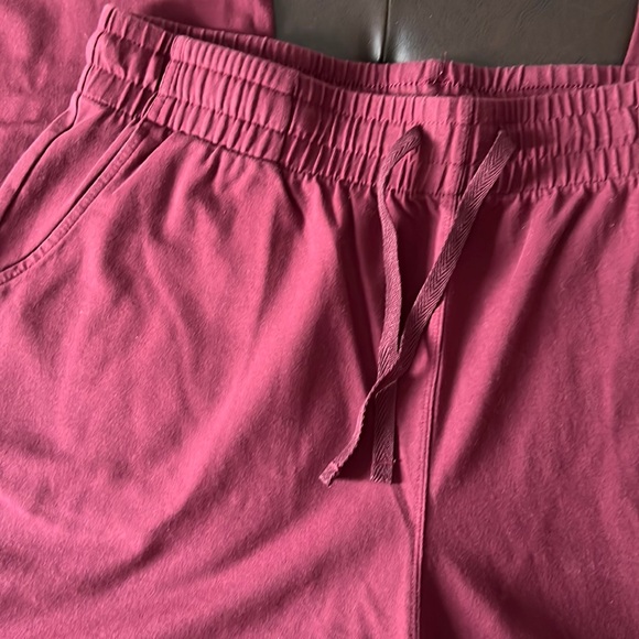 Willit, women’s XL, Maroon/burgundy color, elastic waist, drawstring, knit pants - Picture 2 of 10